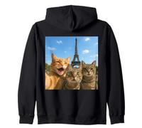 Cats Selfie in Paris Romantic Cat Moment Gift Sudadera con Capucha