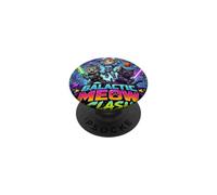 Cats Space Clash, Space Cats Illustration Graphic Cartoon PopSockets PopGrip Adhesivo