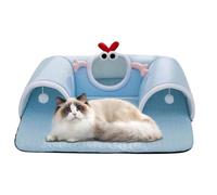 Cats Tunnel - Interactive Play Tube | Kitten Bed Cushion, Small Pet Supplies For Indoor Kittens Puppies Rabbits, Animal Enrichment Hideaway Toy, Sleeping Den For Summer And Winter Use