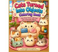 Cats Turned Into Objects Coloring Book: Cozy Home Scenes with Cute Cats in Everyday Objects