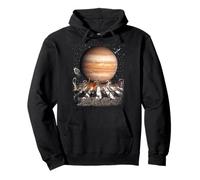 Cats Walking In Space Cat Astronaut Jupiter Planet Cat Lover Sudadera con Capucha