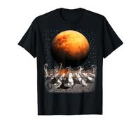 Cats Walking In Space Cat Astronaut Mars Planet Cat Lover Camiseta gráfica económica