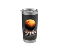 Cats Walking In Space Cat Astronaut Mars Planet Cat Lover Vaso térmico de acero inoxidable de doble pared