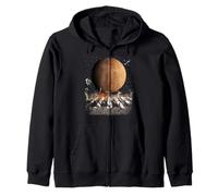 Cats Walking In Space Cat Astronaut Mercury Planet Cat Lover Sudadera con Capucha