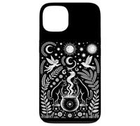Cats Witchy Vibe Halloween Cottagecore Carcasa para iPhone 13