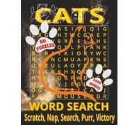 Cats Word Search Book - large print: Word Searches with Easy-to-Read Print about Funny Cats, Famous Cats, Cat Breeds and More | 8.5x11 inches, 120 ... cat lovers, lazy afternoons and cozy naptime.