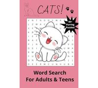 Cats: Word Search with Easy/Medium to Read about Cats, Kittens, Whiskers and More | Puzzle gets harder as goes along | 6x9 inches, 110 pages, 50+ puzzles...| Gifts for free times, holidays or gifts