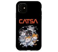 Catsa Cat Astronauts Funny Kitten Space Mujeres Niñas Niños Hombres Carcasa para iPhone 11