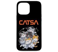 Catsa Cat Astronauts Funny Kitten Space Mujeres Niñas Niños Hombres Carcasa para iPhone 13 Pro Max