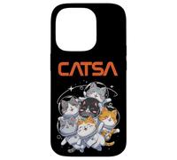 Catsa Cat Astronauts Funny Kitten Space Mujeres Niñas Niños Hombres Carcasa para iPhone 14 Pro
