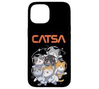 Catsa Cat Astronauts Funny Kitten Space Mujeres Niñas Niños Hombres Carcasa para iPhone 15