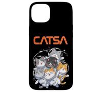 Catsa Cat Astronauts Funny Kitten Space Mujeres Niñas Niños Hombres Carcasa para iPhone 15 Plus