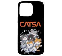 Catsa Cat Astronauts Funny Kitten Space Mujeres Niñas Niños Hombres Carcasa para iPhone 15 Pro Max