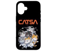 Catsa Cat Astronauts Funny Kitten Space Mujeres Niñas Niños Hombres Carcasa para iPhone 16