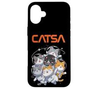 Catsa Cat Astronauts Funny Kitten Space Mujeres Niñas Niños Hombres Carcasa para iPhone 16 Plus