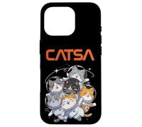 Catsa Cat Astronauts Funny Kitten Space Mujeres Niñas Niños Hombres Carcasa para iPhone 16 Pro
