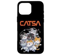 Catsa Cat Astronauts Funny Kitten Space Mujeres Niñas Niños Hombres Carcasa para iPhone 16 Pro Max