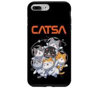 Catsa Cat Astronauts Funny Kitten Space Mujeres Niñas Niños Hombres Carcasa para iPhone 7 Plus/8 Plus