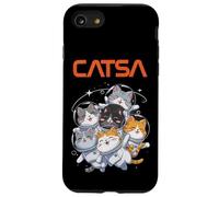 Catsa Cat Astronauts Funny Kitten Space Mujeres Niñas Niños Hombres Carcasa para iPhone SE (2020) / 7 / 8