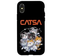 Catsa Cat Astronauts Funny Kitten Space Mujeres Niñas Niños Hombres Carcasa para iPhone X/XS