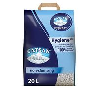 Catsan Hygiene Plus - Arena para gatos (20 L), color blanco