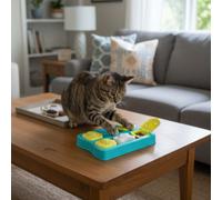 Catstages Kitty Cube - Rompecabezas Interactivo para Gatos, Color Azul