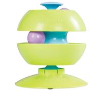 Catstages Twist-A-Ball Track - Pista Convertible para Gatos con Tres Formas de Jugar, de pie, Infinito o Pista de Bola rodante, Color Azul