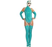 Catsuit De Látex Rubberr Para Cosplay, Mono Personalizable, Uniforme Azul Claro, Ropa Para Discoteca,Cielo Azul,XXL