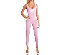 Catsuit De Látex Sin Mangas Hecho A Mano Sin Cremallera Mono De Goma Club Party Wear,Rosado,SG