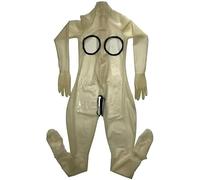 Catsuit Fetiche De Látex Transparente Sexy, Pecho Abierto, Entrepierna Con Cremallera Trasera,Color Personalizado,METRO