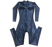 Catsuit Mujer Latex Caucho Transparente Negro Latex Fetish Party Body Hecho A Medida,Naranja,yo