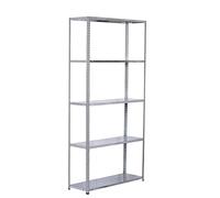 Catter House CATTERHOUSE - Estantería de Almacenamiento de 5 Niveles Nils Solid 180, 90 x 30 x 180 cm, Carga Pesada 250 kg, Marco de Acero galvanizado