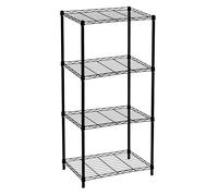 CATTERHOUSE Estantería Metálica con Rejilla Klaus 120-56x35x120 cm Estantería de Almacenaje Color Negro con 4 Baldas Soporta hasta 140 kg