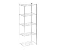 CATTERHOUSE Estantería Metálica con Rejilla Klaus 160-56x35x160 cm Estantería de Almacenaje Color Blanco con 5 Baldas Soporta hasta 175 kg