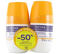 Cattier Desodorante Roll-On Bergamota Orange Bio - Lote de 2 x 50 ml