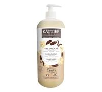 CATTIER Gel de ducha PARIS vainilla Tonka - Aloe Vera - sin jabón ni sulfatos (surfactantes sin sulfatos) limpia la piel suavemente y ayuda a mantener el equilibrio natural de la piel - 1000 ml