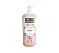 CATTIER Gel de ducha PARIS Rose - Peony - Aloe Vera - sin jabón ni sulfatos (surfactantes sin sulfatos) limpia la piel suavemente y ayuda a mantener el equilibrio natural de la piel - 1000 ml