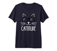 Cattitude - Gatito Amante Divertido Gato Mamá Gatito Meme Gato Papá Camiseta Premium