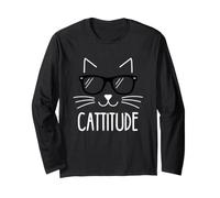 Cattitude - Gatito Amante Divertido Gato Mamá Gatito Meme Gato Papá Manga Larga