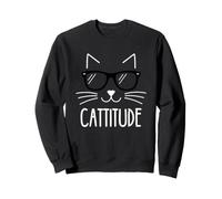 Cattitude - Gatito Amante Divertido Gato Mamá Gatito Meme Gato Papá Sudadera