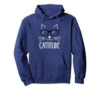 Cattitude - Gatito Amante Divertido Gato Mamá Gatito Meme Gato Papá Sudadera con Capucha