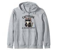 Cattitude Is Everything Lindo Kawaii Cat con Attitude Cool Sudadera con Capucha