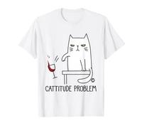 Cattitude Problem Funny Cat Camiseta