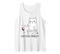 Cattitude Problem Funny Cat Camiseta sin Mangas