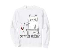 Cattitude Problem Funny Cat Sudadera