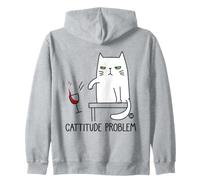 Cattitude Problem Funny Cat Sudadera con Capucha