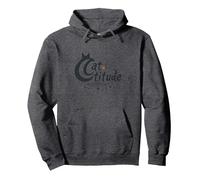 Cattitude: Sassy Feline Spirit para los Amantes de los Gatos Sudadera con Capucha, Unisex para Adultos, Jaspeado Oscuro, XL