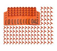 Cattle Ear Tags - 100pieces Animal Ear Tags | Cow Tagger | Livestock Farm Animal Tagger | 001-100 Identification Tracking Earrings for Horse Cattle Sheep Poultry Goat Cow