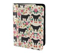 Cattle Farm Sanctuary - Soporte para pasaporte con estampado de santuario para viajes imprescindible, funda para pasaporte para accesorios de viaje para mujeres y hombres, Black, Talla única
