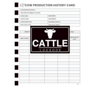 Cattle Log Book: Farm Record Keeping Journal | 110 Pages for Livestock Health, Breeding & Feeding Records | 8.5 x 11 Inches